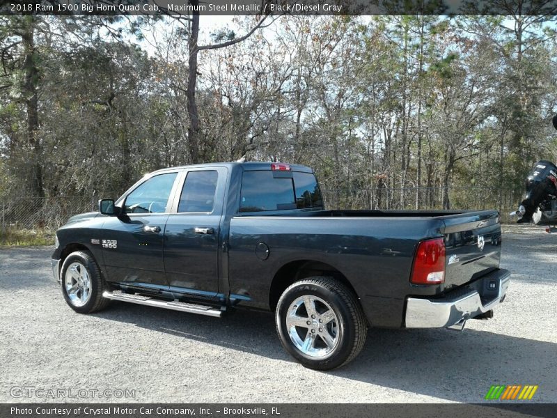 Maximum Steel Metallic / Black/Diesel Gray 2018 Ram 1500 Big Horn Quad Cab