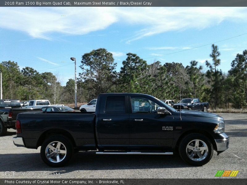 Maximum Steel Metallic / Black/Diesel Gray 2018 Ram 1500 Big Horn Quad Cab