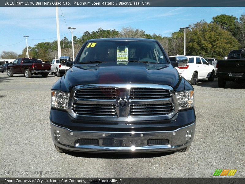 Maximum Steel Metallic / Black/Diesel Gray 2018 Ram 1500 Big Horn Quad Cab