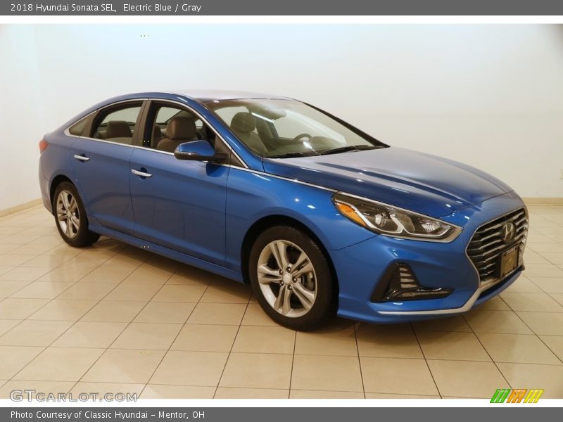 Electric Blue / Gray 2018 Hyundai Sonata SEL