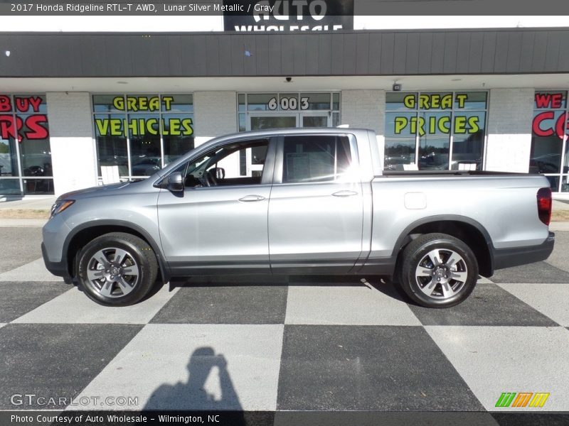 Lunar Silver Metallic / Gray 2017 Honda Ridgeline RTL-T AWD