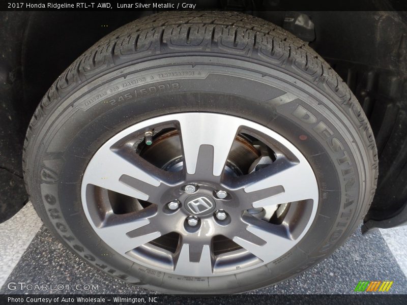 Lunar Silver Metallic / Gray 2017 Honda Ridgeline RTL-T AWD