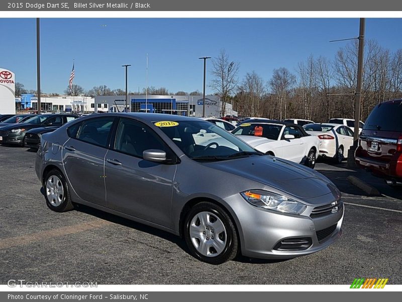Billet Silver Metallic / Black 2015 Dodge Dart SE