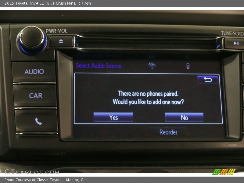 Blue Crush Metallic / Ash 2015 Toyota RAV4 LE