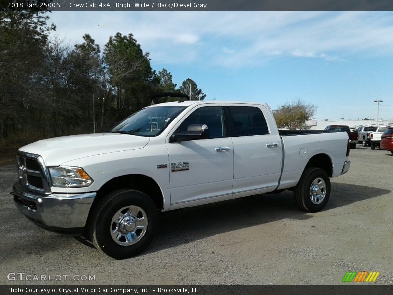 Bright White / Black/Diesel Gray 2018 Ram 2500 SLT Crew Cab 4x4