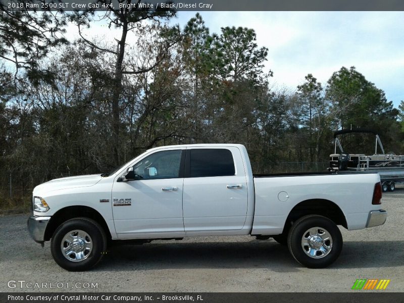 Bright White / Black/Diesel Gray 2018 Ram 2500 SLT Crew Cab 4x4