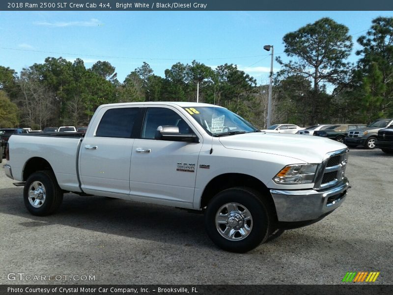 Bright White / Black/Diesel Gray 2018 Ram 2500 SLT Crew Cab 4x4