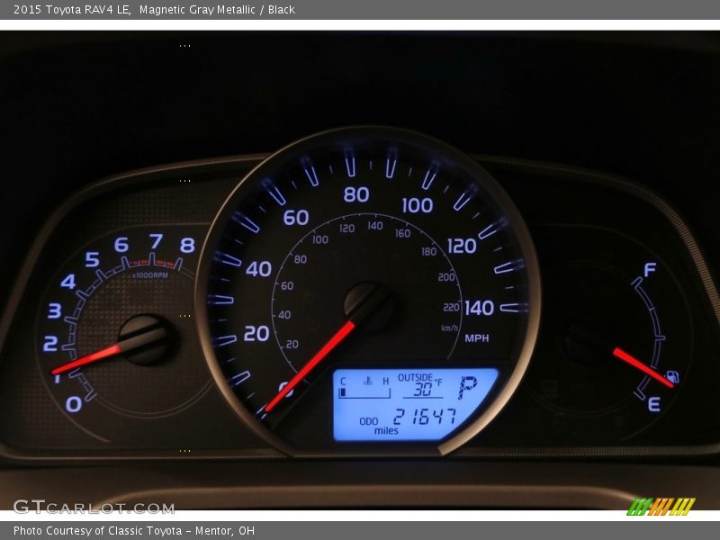 Magnetic Gray Metallic / Black 2015 Toyota RAV4 LE