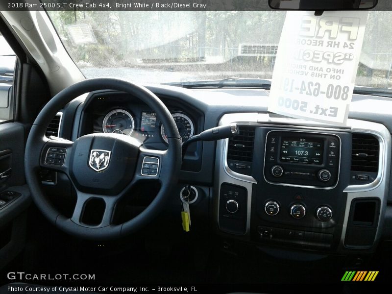 Bright White / Black/Diesel Gray 2018 Ram 2500 SLT Crew Cab 4x4