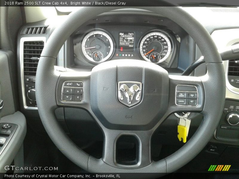 Bright White / Black/Diesel Gray 2018 Ram 2500 SLT Crew Cab 4x4