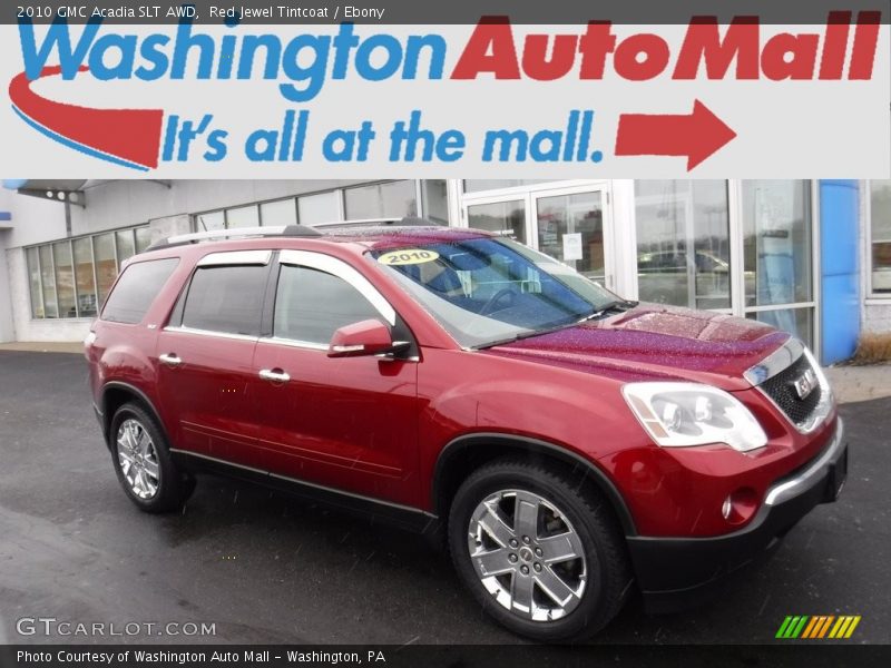 Red Jewel Tintcoat / Ebony 2010 GMC Acadia SLT AWD