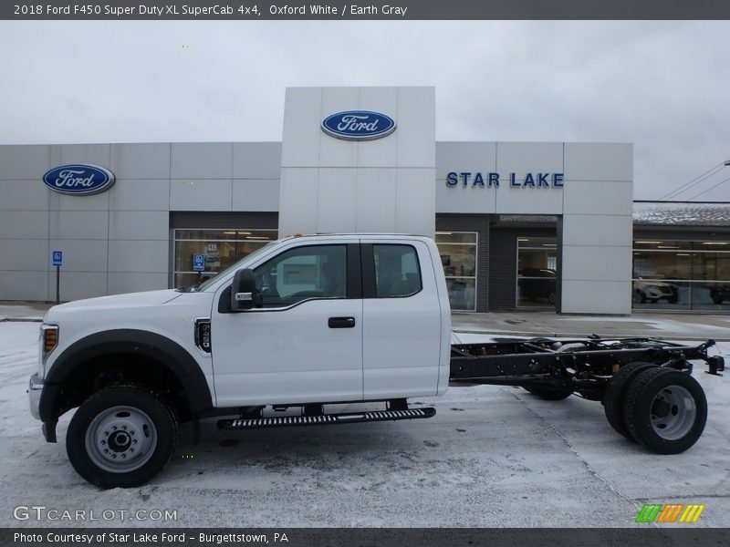Oxford White / Earth Gray 2018 Ford F450 Super Duty XL SuperCab 4x4
