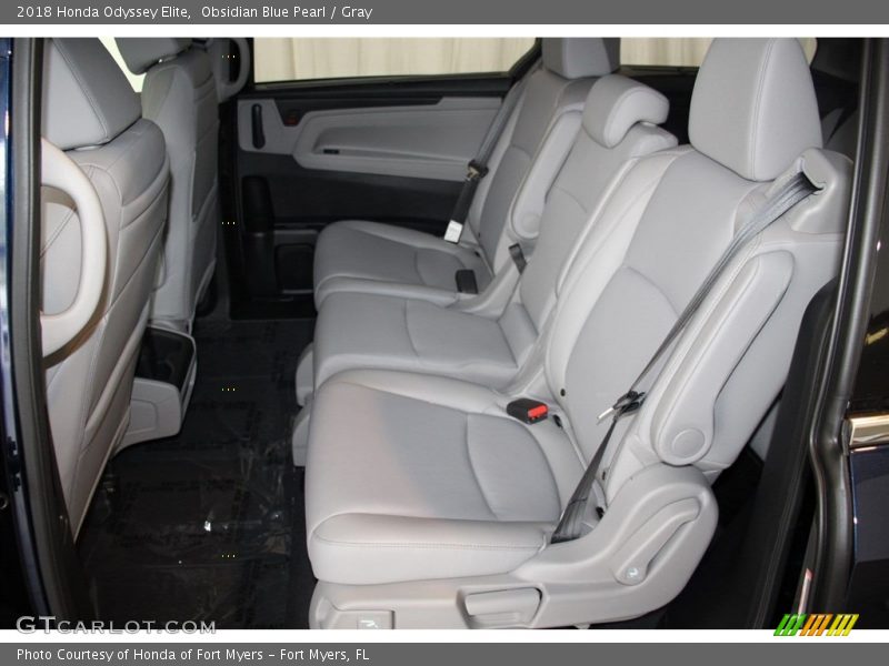 Obsidian Blue Pearl / Gray 2018 Honda Odyssey Elite
