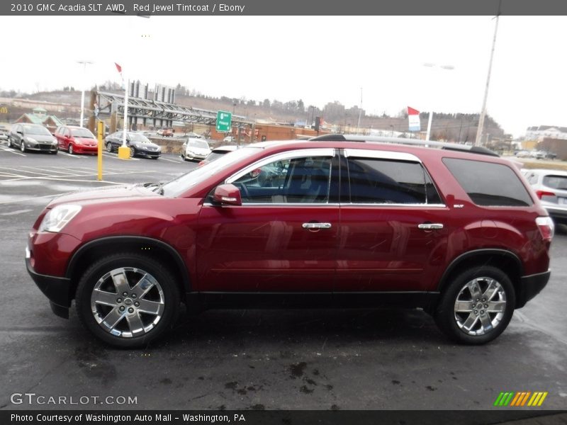 Red Jewel Tintcoat / Ebony 2010 GMC Acadia SLT AWD
