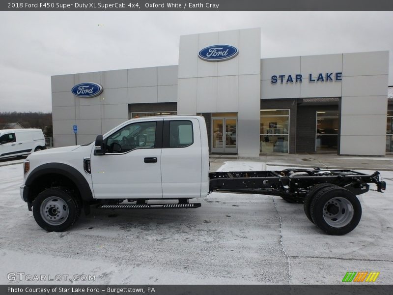 Oxford White / Earth Gray 2018 Ford F450 Super Duty XL SuperCab 4x4