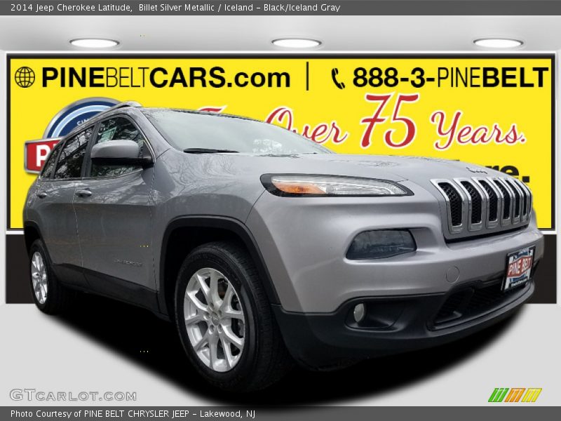 Billet Silver Metallic / Iceland - Black/Iceland Gray 2014 Jeep Cherokee Latitude