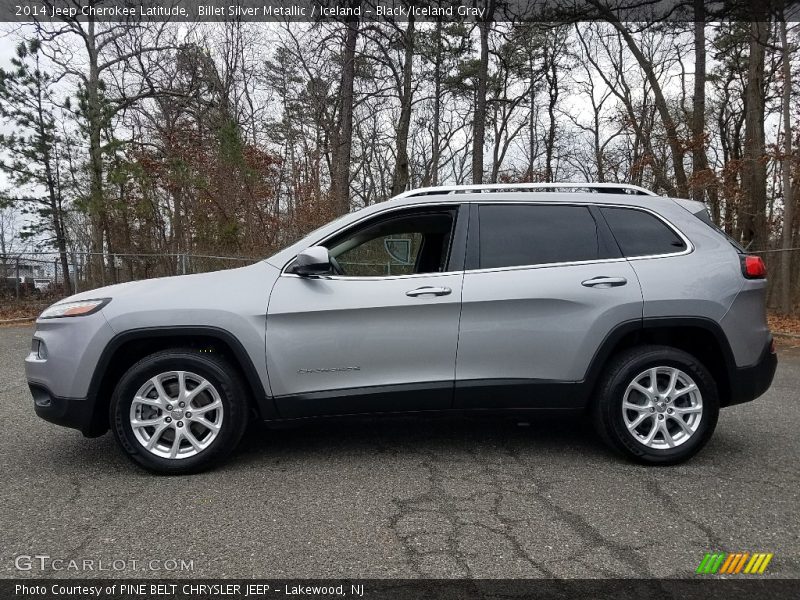 Billet Silver Metallic / Iceland - Black/Iceland Gray 2014 Jeep Cherokee Latitude
