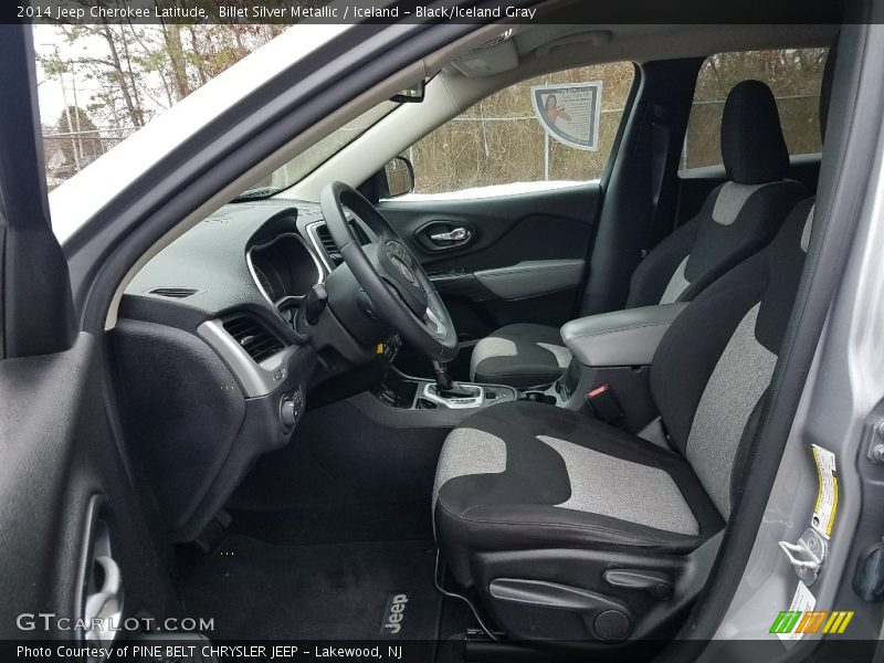 Billet Silver Metallic / Iceland - Black/Iceland Gray 2014 Jeep Cherokee Latitude