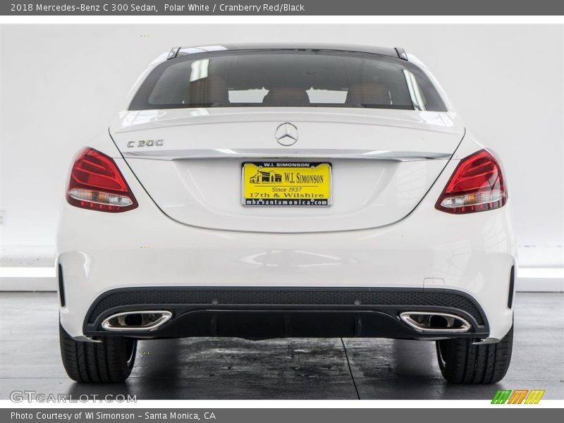 Polar White / Cranberry Red/Black 2018 Mercedes-Benz C 300 Sedan