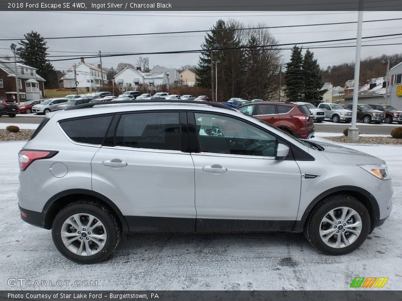 Ingot Silver / Charcoal Black 2018 Ford Escape SE 4WD