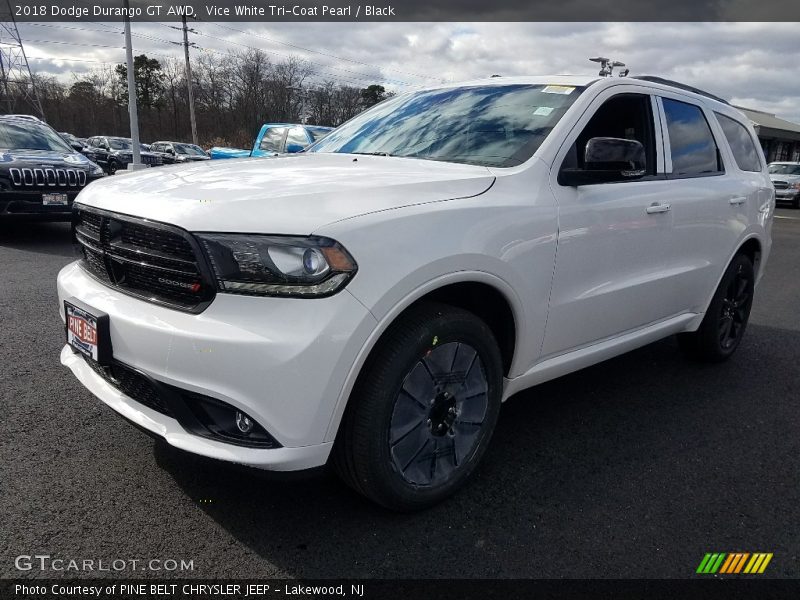 Vice White Tri-Coat Pearl / Black 2018 Dodge Durango GT AWD