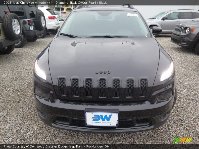 Diamond Black Crystal Pearl / Black 2018 Jeep Cherokee Altitude 4x4