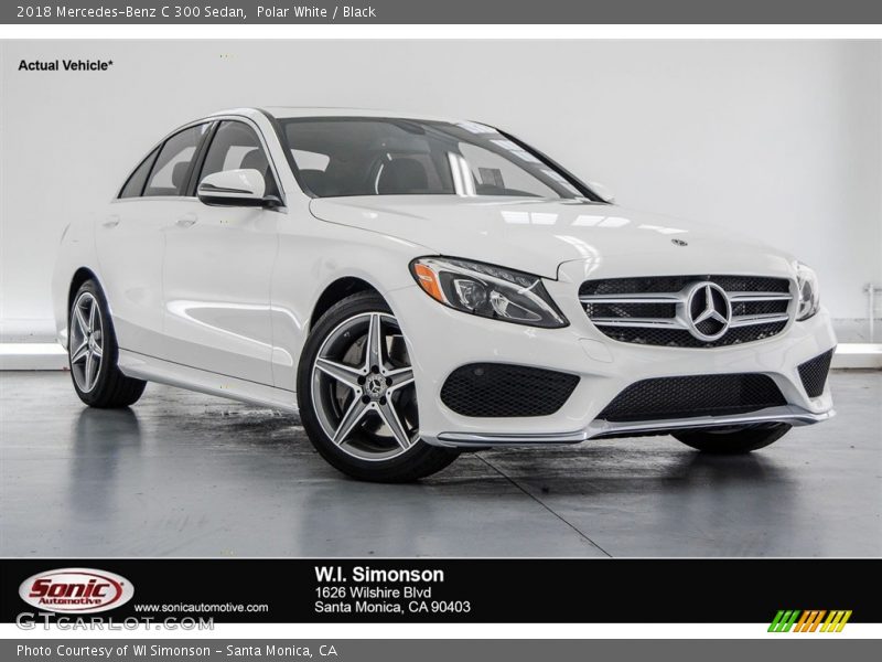 Polar White / Black 2018 Mercedes-Benz C 300 Sedan