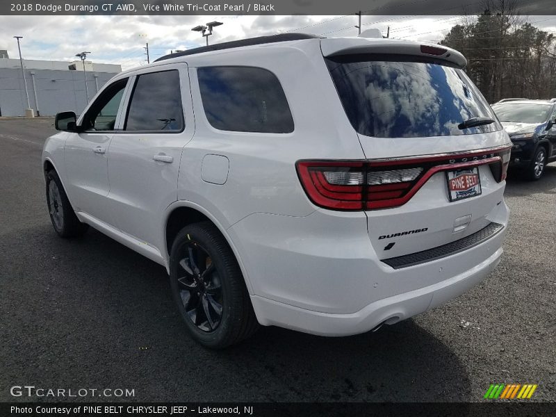 Vice White Tri-Coat Pearl / Black 2018 Dodge Durango GT AWD