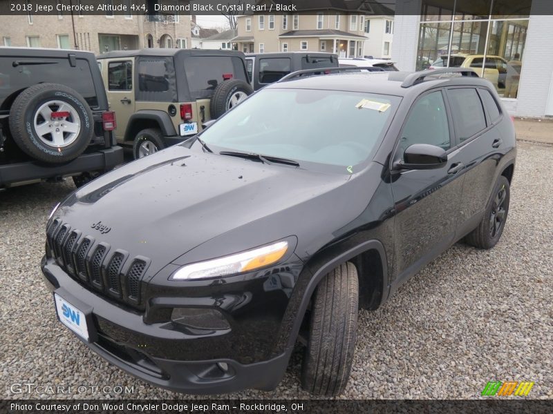 Diamond Black Crystal Pearl / Black 2018 Jeep Cherokee Altitude 4x4