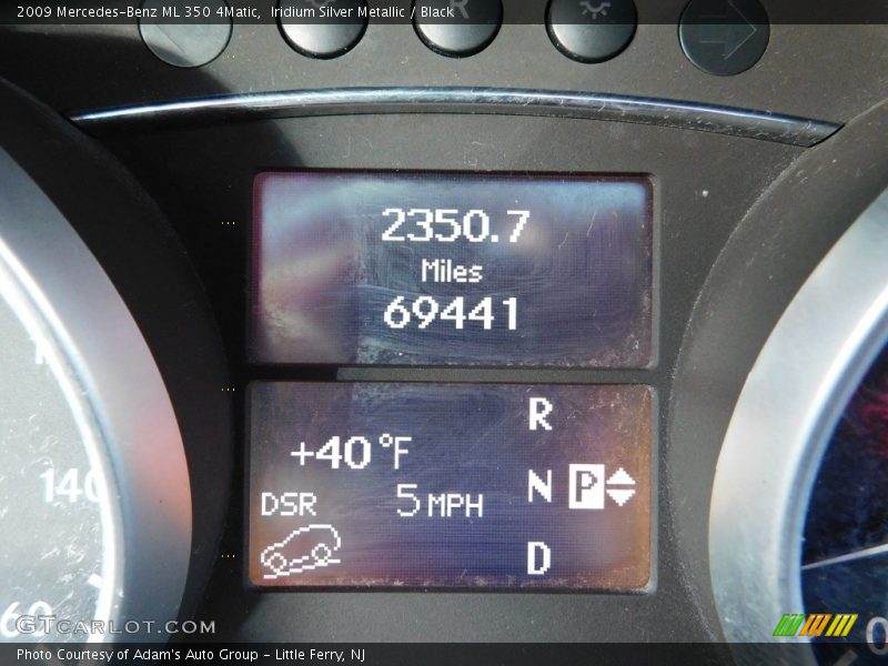 Iridium Silver Metallic / Black 2009 Mercedes-Benz ML 350 4Matic