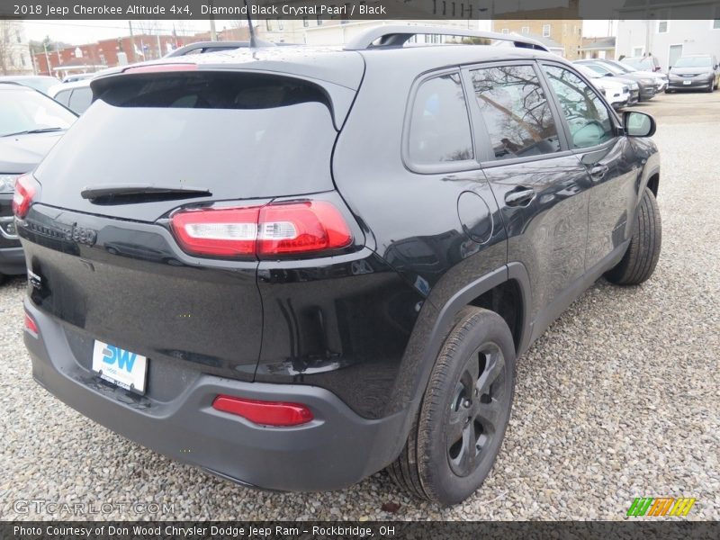 Diamond Black Crystal Pearl / Black 2018 Jeep Cherokee Altitude 4x4