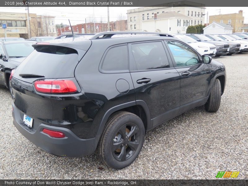 Diamond Black Crystal Pearl / Black 2018 Jeep Cherokee Altitude 4x4