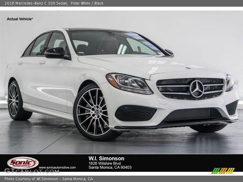 Polar White / Black 2018 Mercedes-Benz C 300 Sedan