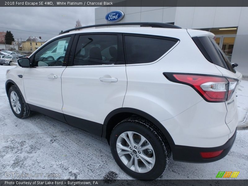 White Platinum / Charcoal Black 2018 Ford Escape SE 4WD