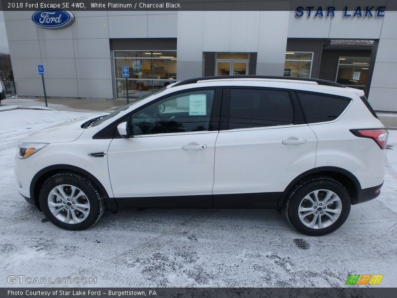 White Platinum / Charcoal Black 2018 Ford Escape SE 4WD