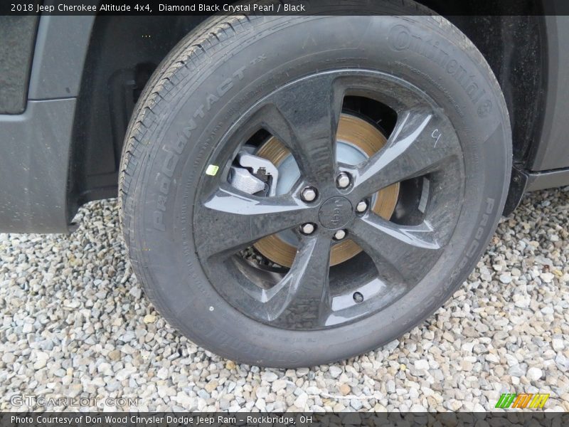 Diamond Black Crystal Pearl / Black 2018 Jeep Cherokee Altitude 4x4