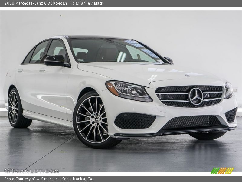 Polar White / Black 2018 Mercedes-Benz C 300 Sedan