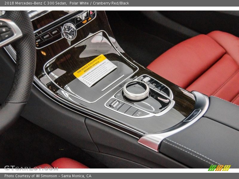 Polar White / Cranberry Red/Black 2018 Mercedes-Benz C 300 Sedan