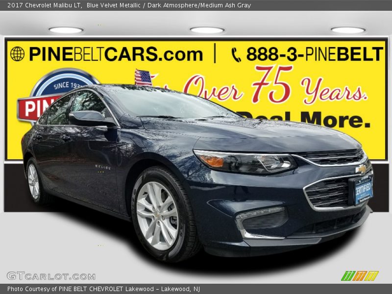 Blue Velvet Metallic / Dark Atmosphere/Medium Ash Gray 2017 Chevrolet Malibu LT