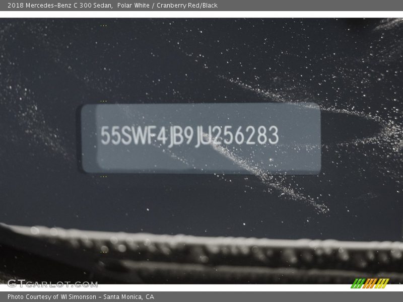 Polar White / Cranberry Red/Black 2018 Mercedes-Benz C 300 Sedan