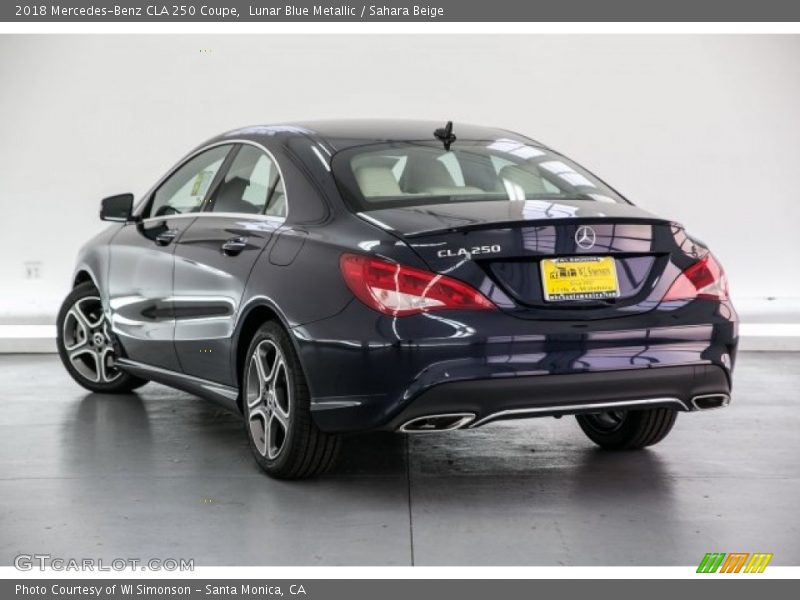 Lunar Blue Metallic / Sahara Beige 2018 Mercedes-Benz CLA 250 Coupe