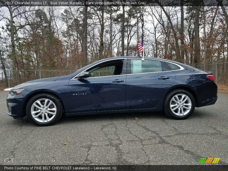 Blue Velvet Metallic / Dark Atmosphere/Medium Ash Gray 2017 Chevrolet Malibu LT