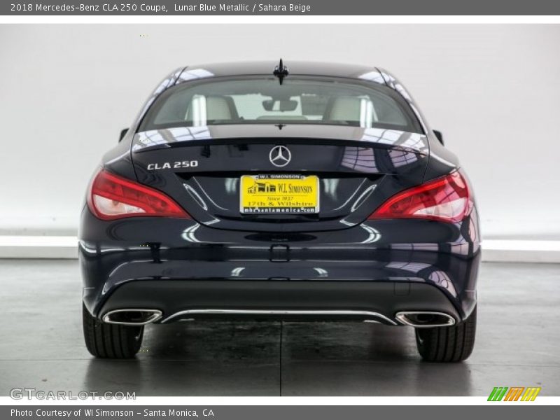 Lunar Blue Metallic / Sahara Beige 2018 Mercedes-Benz CLA 250 Coupe