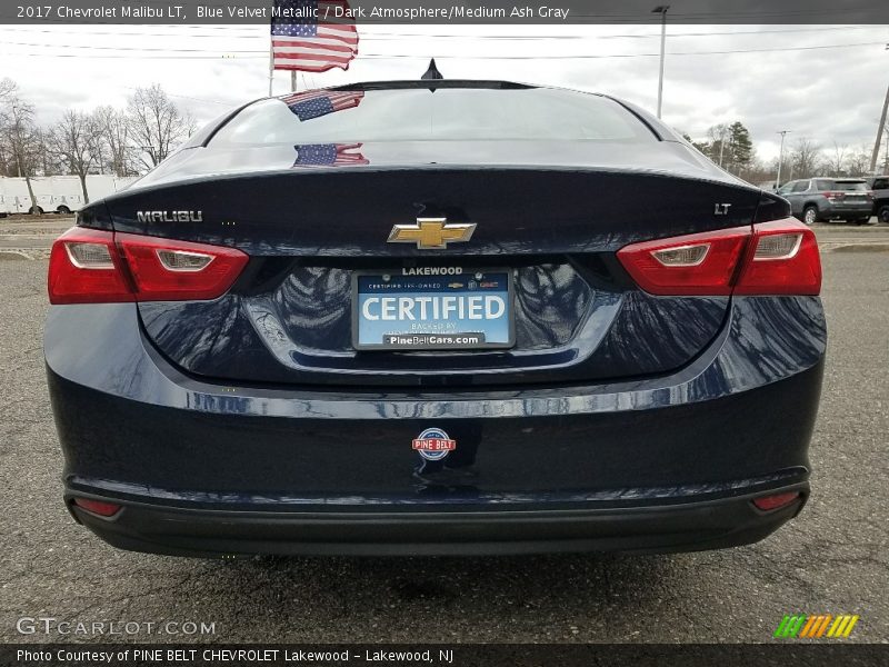 Blue Velvet Metallic / Dark Atmosphere/Medium Ash Gray 2017 Chevrolet Malibu LT