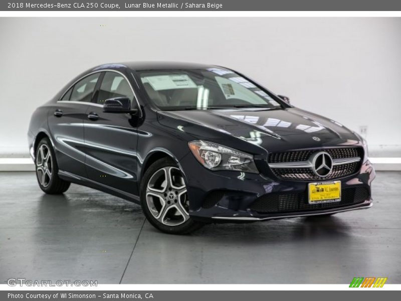 Lunar Blue Metallic / Sahara Beige 2018 Mercedes-Benz CLA 250 Coupe