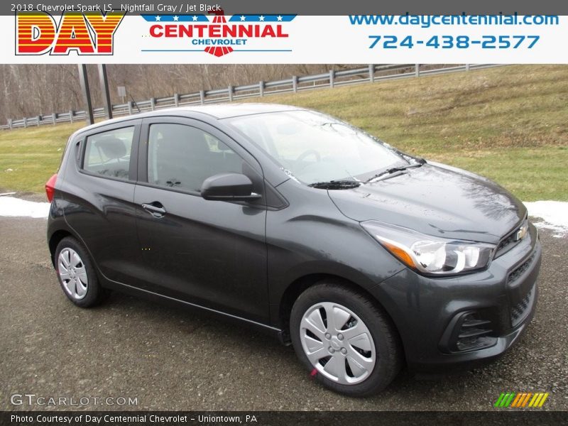 Nightfall Gray / Jet Black 2018 Chevrolet Spark LS