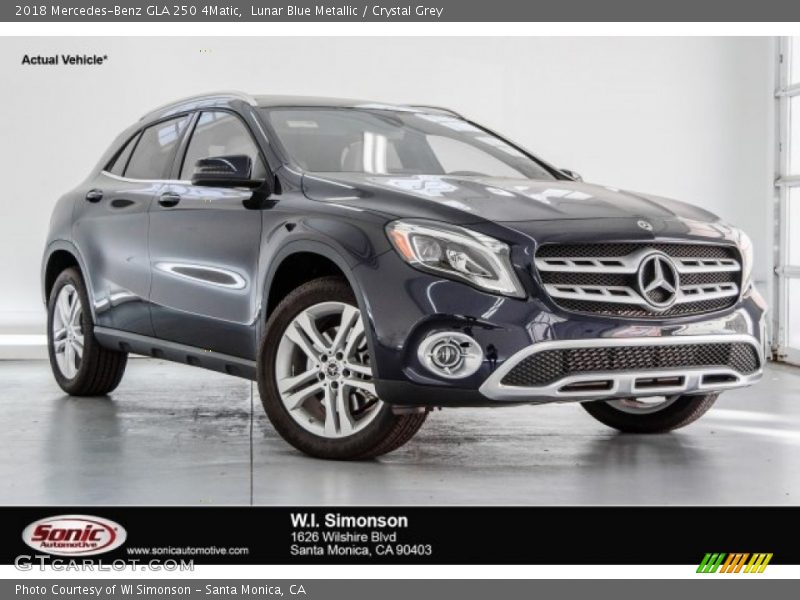 Lunar Blue Metallic / Crystal Grey 2018 Mercedes-Benz GLA 250 4Matic