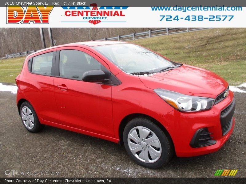 Red Hot / Jet Black 2018 Chevrolet Spark LS