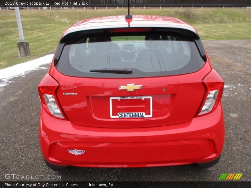 Red Hot / Jet Black 2018 Chevrolet Spark LS