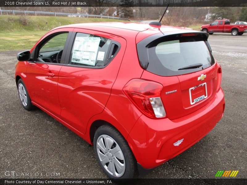 Red Hot / Jet Black 2018 Chevrolet Spark LS